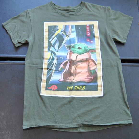 Star Wars The Child Yoda Small Green Short Sleeve Shirt - Picture 1 of 7